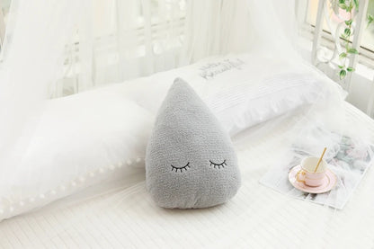 Stuffed Cloud, Moon, Star & Raindrop Plush Pillows | Soft Cushion Toys for Kids' Rooms & Gifts