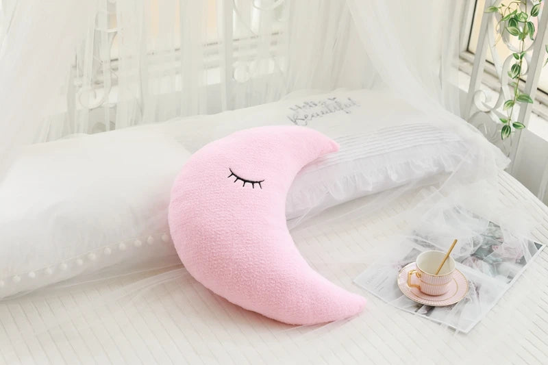 Stuffed Cloud, Moon, Star & Raindrop Plush Pillows | Soft Cushion Toys for Kids' Rooms & Gifts