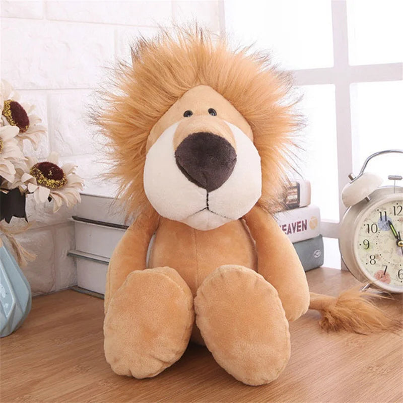 Jungle Animal Plush Toys | Soft Stuffed Dolls for Kids – Lion, Elephant, Tiger, Dog, Fox, Monkey, Deer