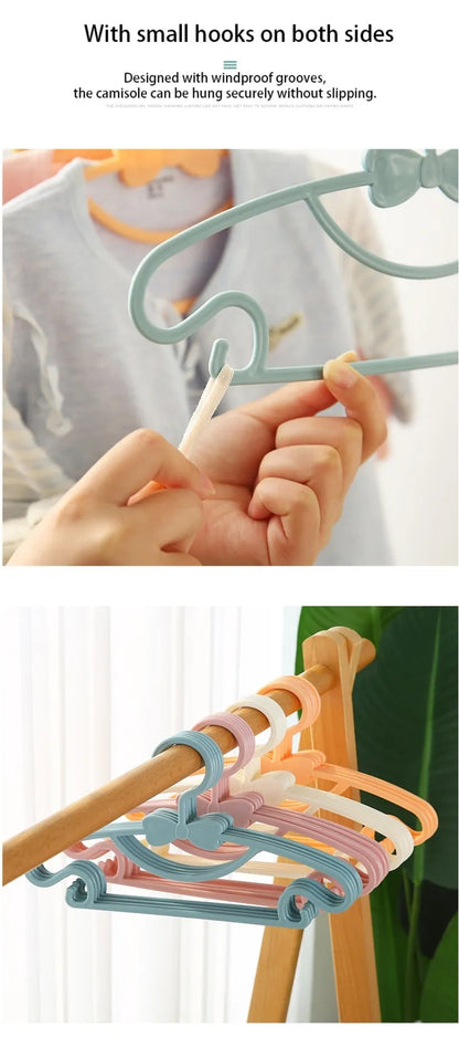 4Pcs Children Clothes Hanger Portable Display Baby Clothing Organizer Hangers - Windproof and Durable