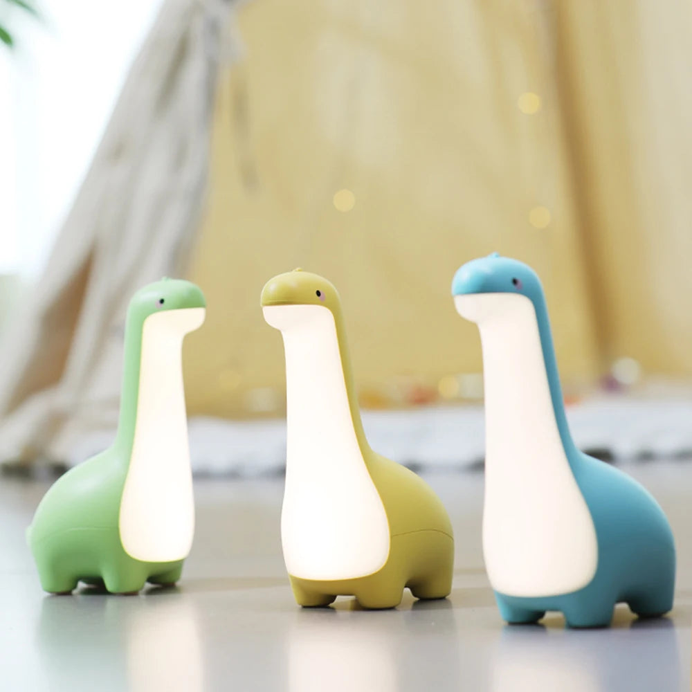 Dinosaur Night Light | USB Rechargeable Bedside Lamp for Kids