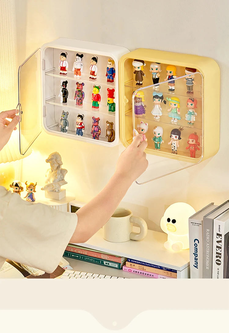 Wall Mounted Clear Acrylic Display Box | Kids' Toy & Figure Organizer with Dustproof Design