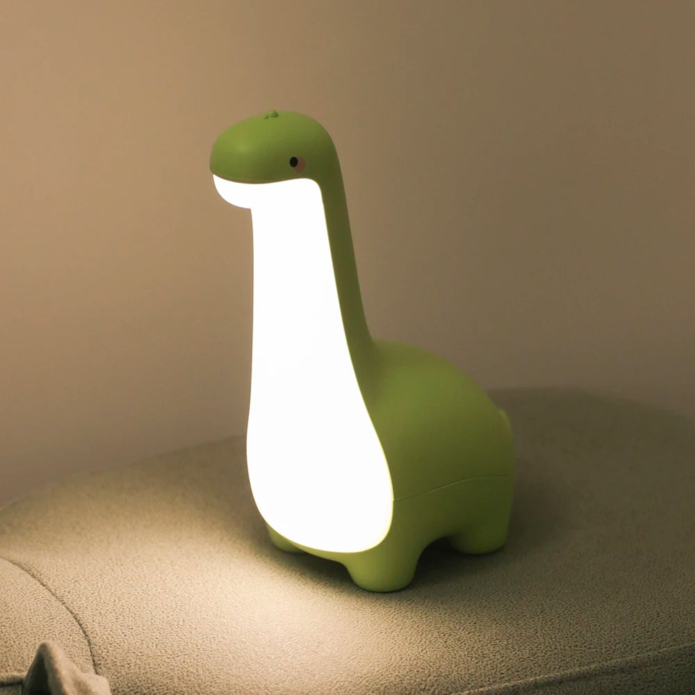 Dinosaur Night Light | USB Rechargeable Bedside Lamp for Kids