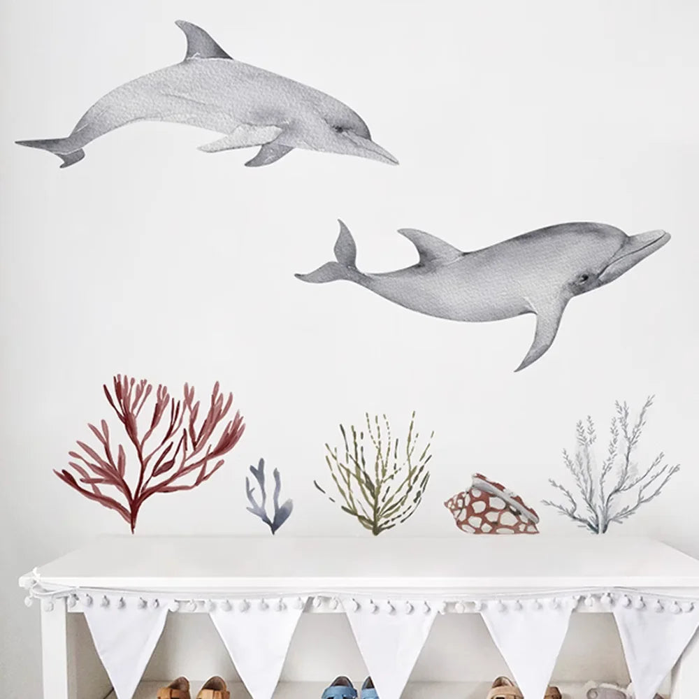 Underwater World Fish Wall Stickers | Waterproof Ocean Wall Decals for Kids' Rooms & Nurseries