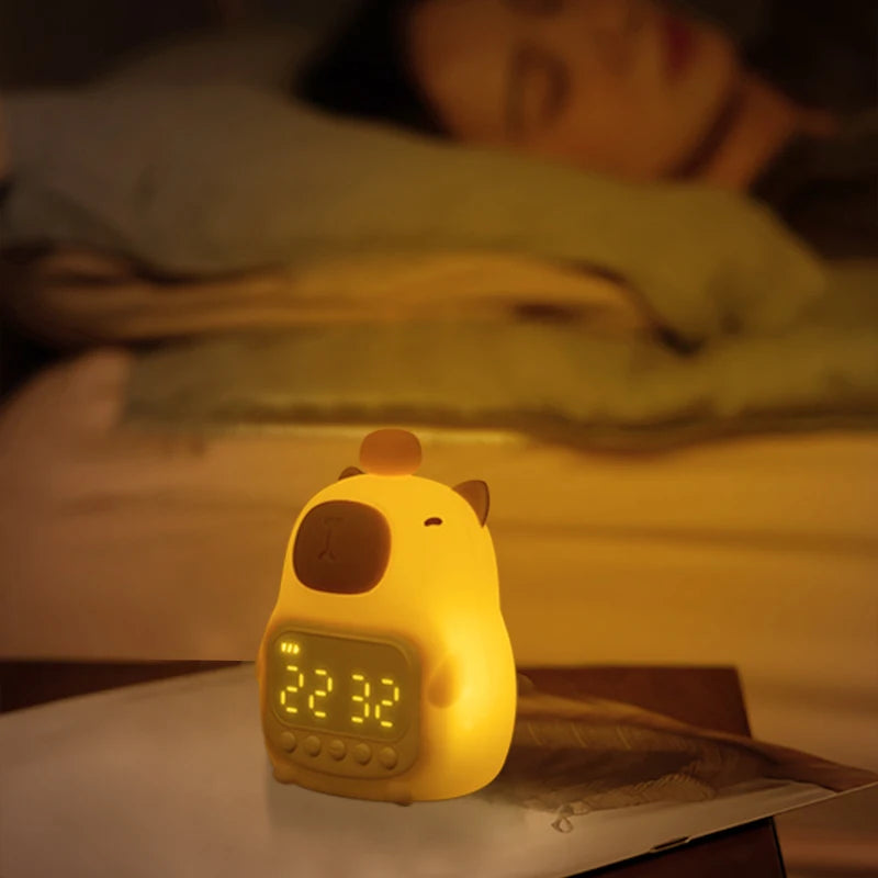 Cartoon Capybara Silicone Night Light | USB Rechargeable & Dimmable Kids' Night Light