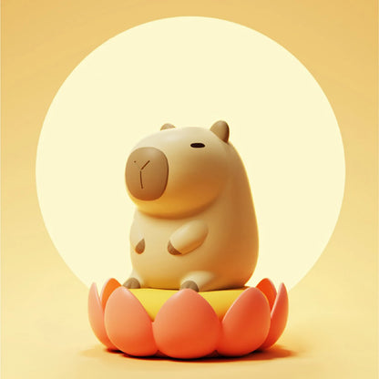 Cartoon Capybara Silicone Night Light | USB Rechargeable & Dimmable Kids' Night Light