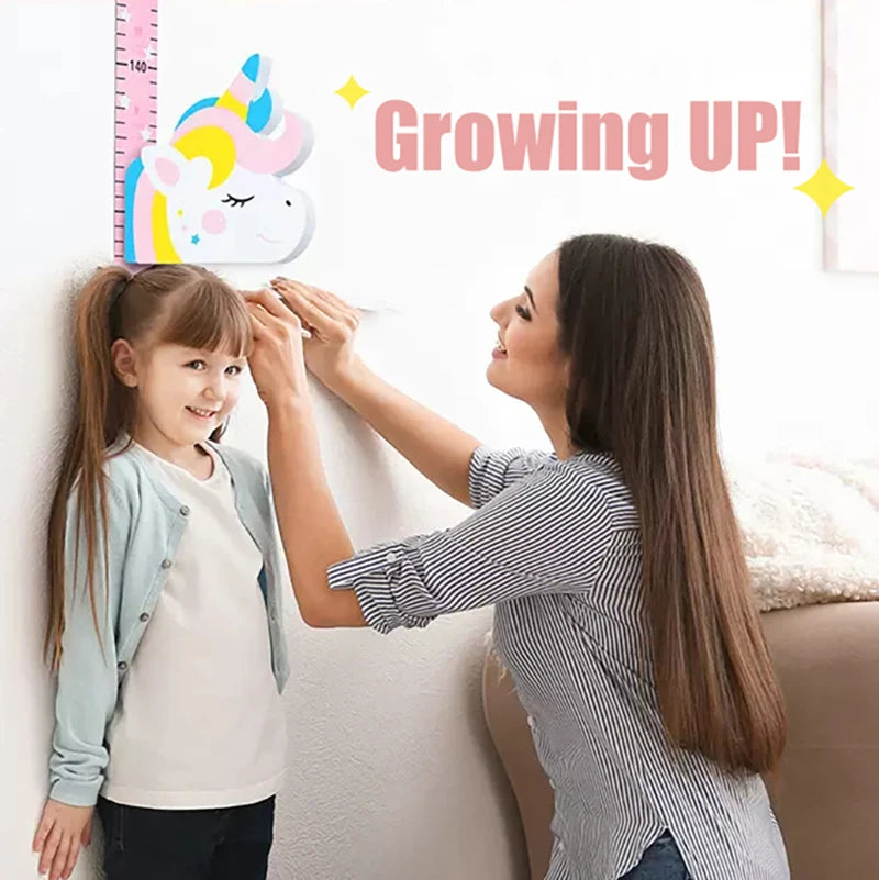 3D Cartoon Height Stickers | Magnetic & Removable Wall Stickers for Kids