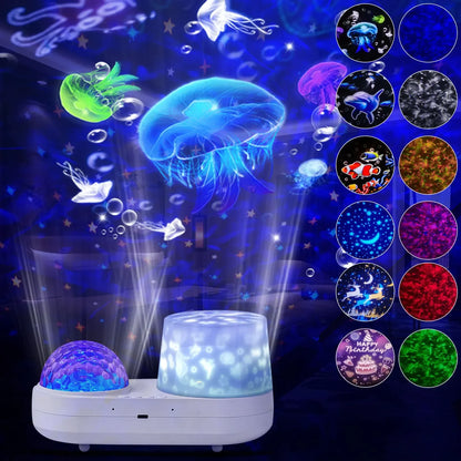 Ocean Starry Projector LED Night Light | 360° Rotating Kids' Room Lamp