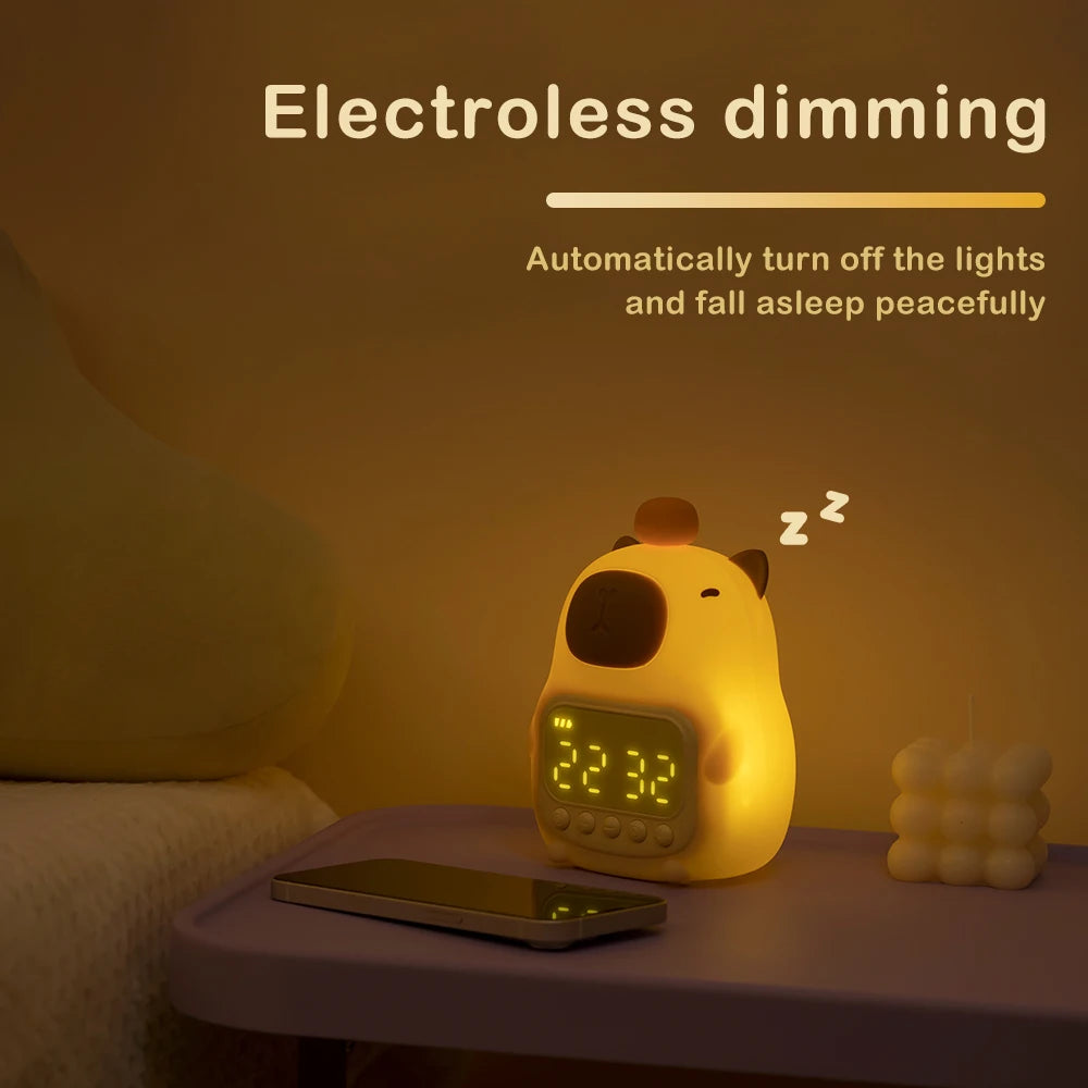 Cartoon Capybara Silicone Night Light | USB Rechargeable & Dimmable Kids' Night Light