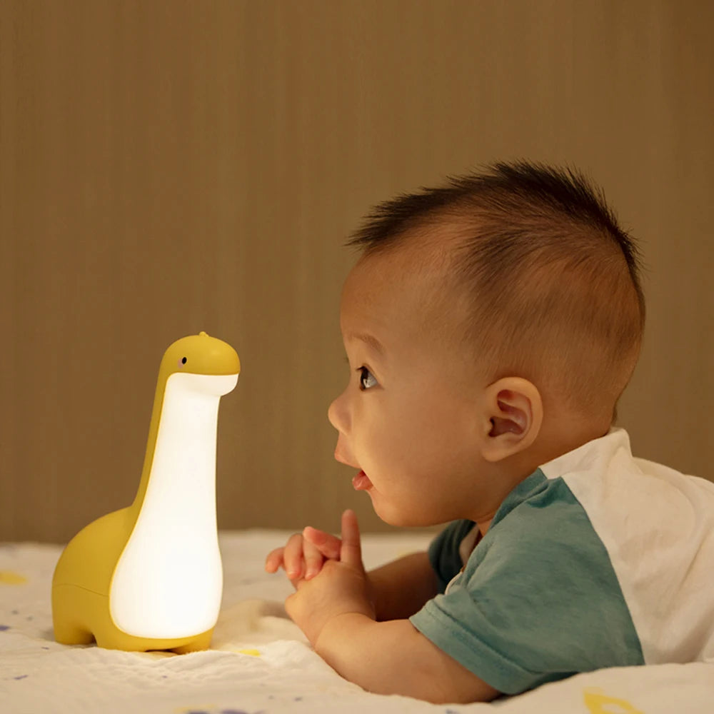 Dinosaur Night Light | USB Rechargeable Bedside Lamp for Kids