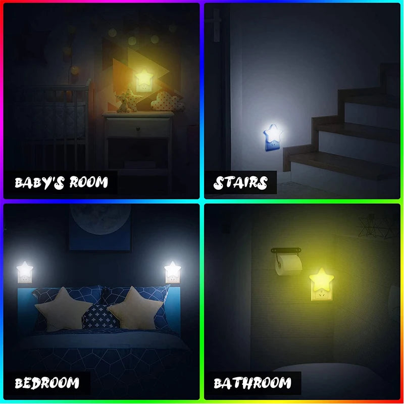 LED Star Night Light in Kids Room