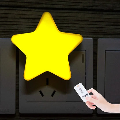 LED Star Night Light in Kids Room