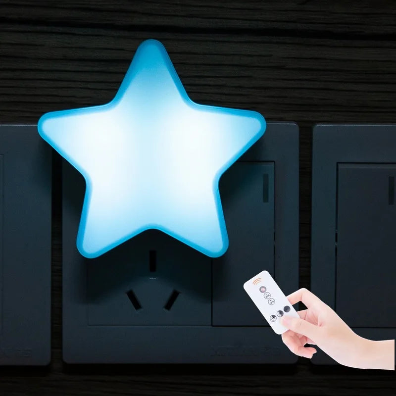 LED Star Night Light in Kids Room